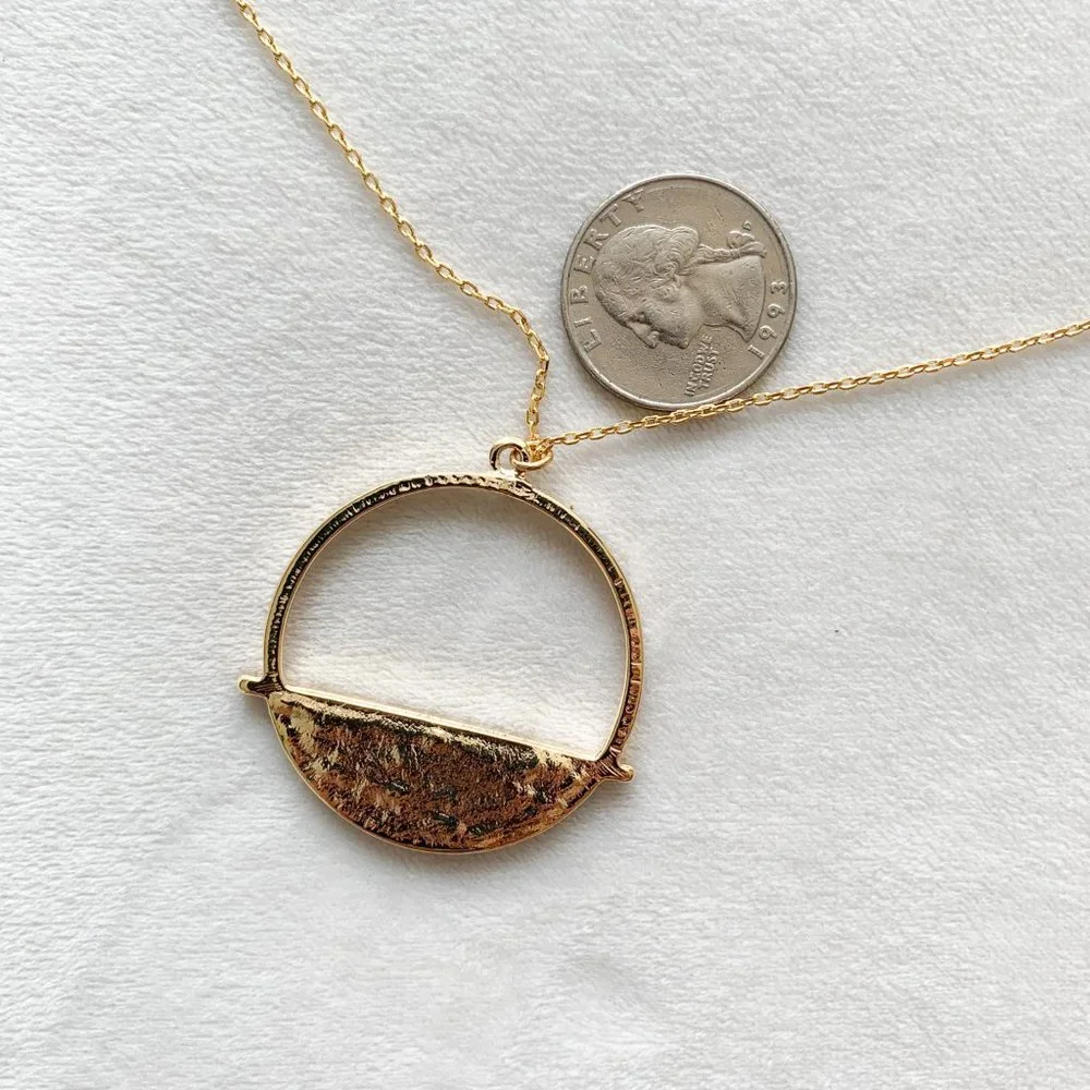 Wanderlust + Co Gold Raffia Woven Necklace - Picture 3 of 4